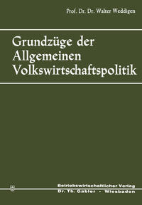Vorderes Coverbild Grundzüge der Allgemeinen Volkswirtschaftspolitik
