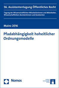 Vorderes Coverbild Pfadabhängigkeit hoheitlicher Ordnungsmodelle
