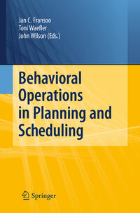 Vorderes Coverbild Behavioral Operations in Planning and Scheduling