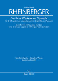 Vorderes Coverbild Geistliche Werke ohne Opuszahl für 2-6 Singstimmen a cappella oder mit Orgel/Klavier (Auswahl)