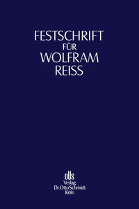 Vorderes Coverbild Festschrift für Wolfram Reiß zum 65. Geburtstag