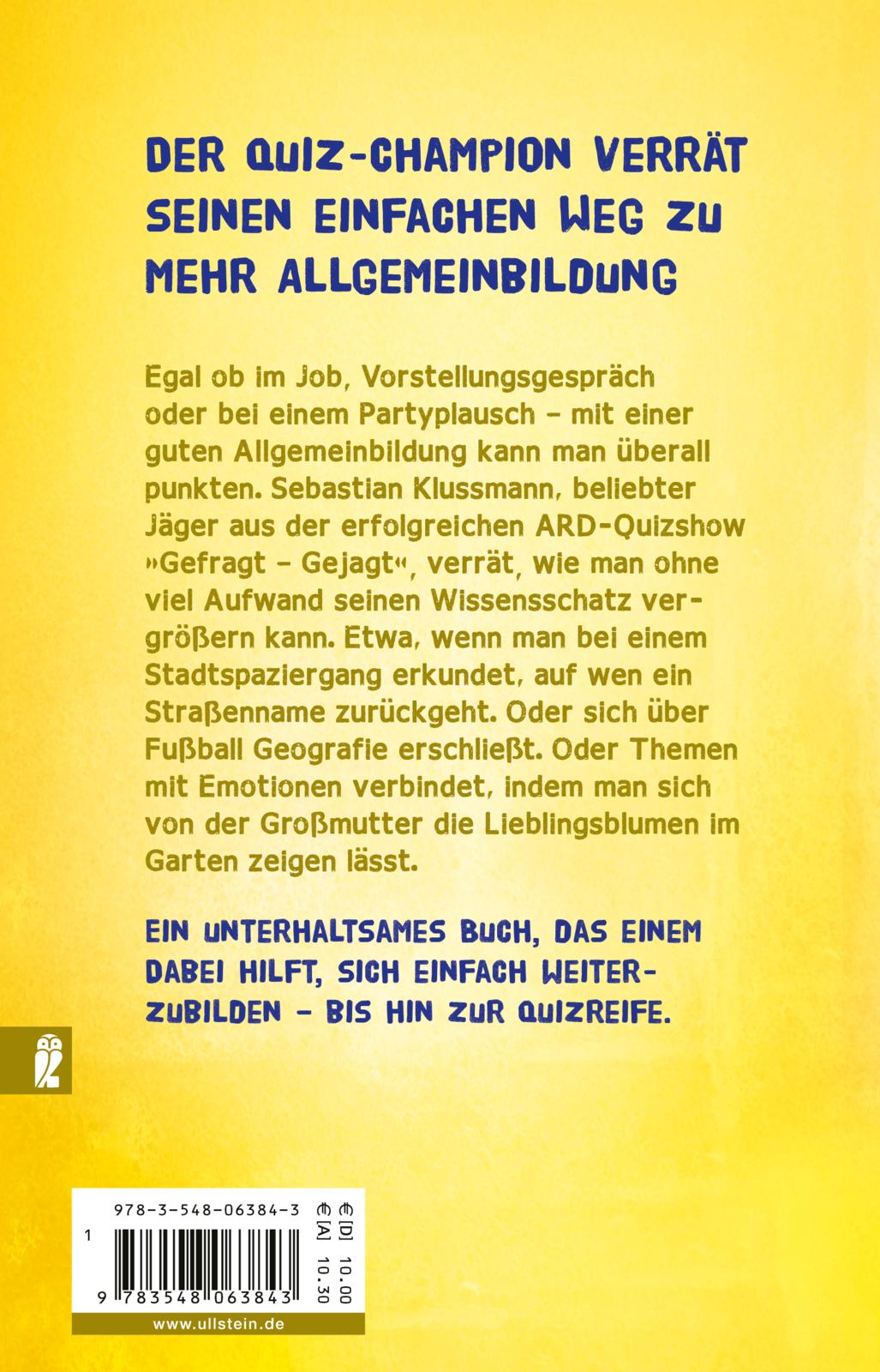 Rückseitencover Besserwissen mit dem Besserwisser