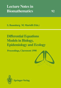 Vorderes Coverbild Differential Equations Models in Biology, Epidemiology and Ecology