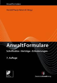 Vorderes Coverbild AnwaltFormulare