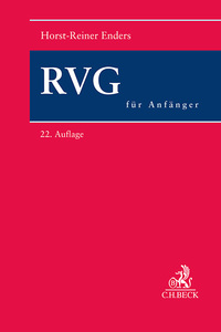 Vorderes Coverbild RVG für Anfänger