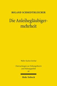 Vorderes Coverbild Die Anleihegläubigermehrheit