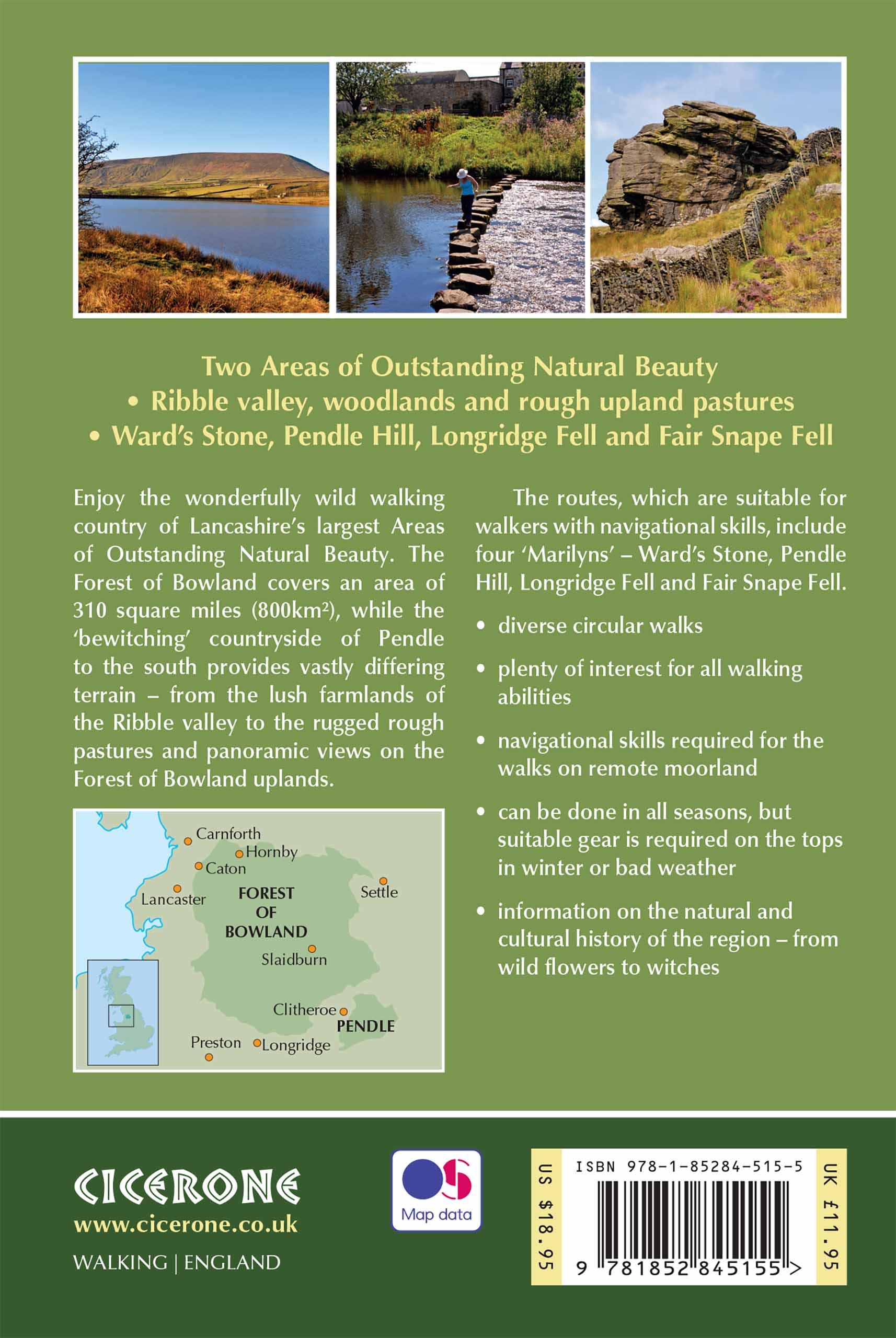 Rückseitencover Walking in the Forest of Bowland and Pendle