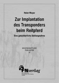 Vorderes Coverbild Zur Implantation des Transponders beim Reitpferd