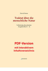 Vorderes Coverbild Traktat über die menschliche Natur. Buch 1 - 3 (PDF-Version / vollständige Ausgabe)