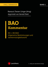 Vorderes Coverbild BAO Bundesabgabenordnung – Stoll Kommentar Band 1