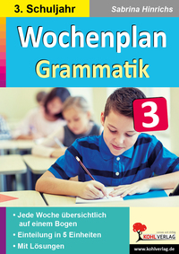 Vorderes Coverbild Wochenplan Grammatik / Klasse 3