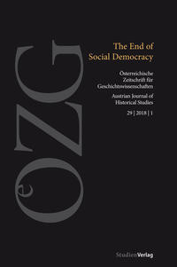 Vorderes Coverbild Österreichische Zeitschrift für Geschichtswissenschaften 1/2018