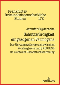 Vorderes Coverbild Schutzwürdigkeit eingezogenen Vermögens