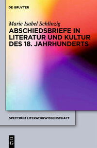Vorderes Coverbild Abschiedsbriefe in Literatur und Kultur des 18. Jahrhunderts