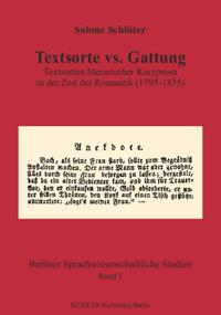 Vorderes Coverbild Textsorte vs. Gattung