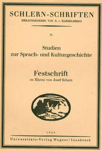 Vorderes Coverbild Studien zur Sprach- und Kulturgeschichte