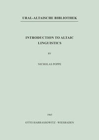 Vorderes Coverbild Introduction to Altaic Linguistics