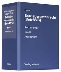 Vorderes Coverbild Betriebsrentenrecht (BetrAVG) Band I: Arbeitsrecht