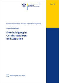 Vorderes Coverbild Entschuldigung in Gerichtsverfahren und Mediation
