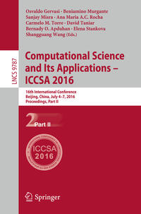 Vorderes Coverbild Computational Science and Its Applications – ICCSA 2016