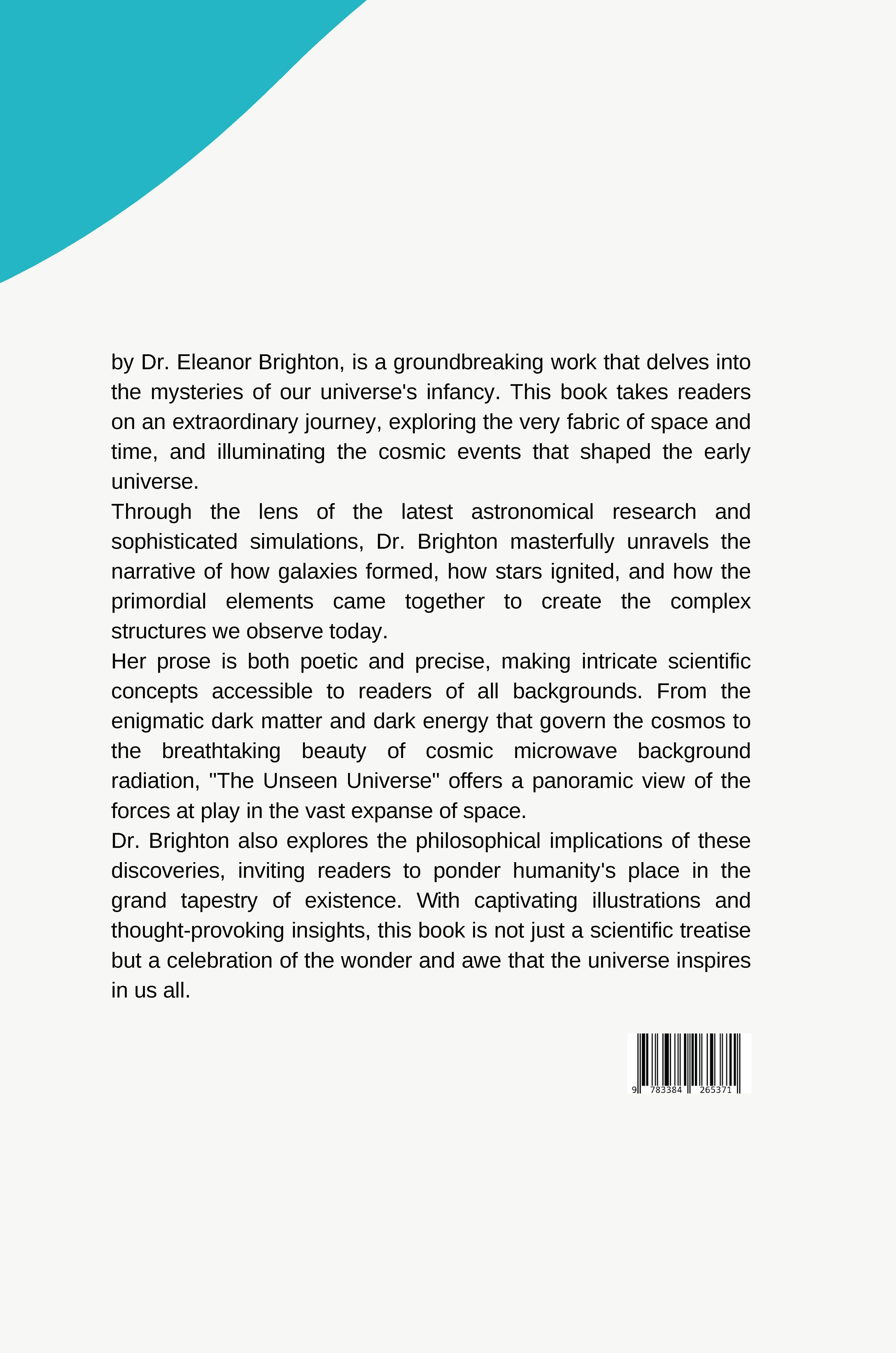 Rückseitencover The Unseen Universe: Unveiling the Secrets of the Early Cosmos