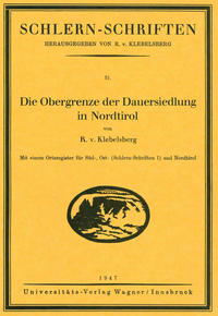 Vorderes Coverbild Die Obergrenze der Dauersiedlung in Nordtirol