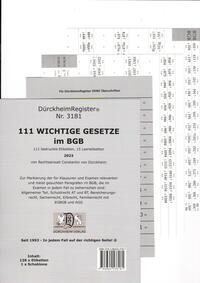 Vorderes Coverbild DürckheimRegister® BGB - 111 WICHTIGE §§ im BGB