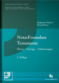 Vorderes Coverbild NotarFormulare Testamente