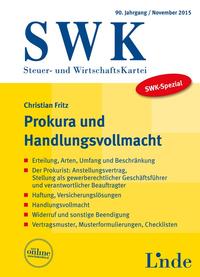 Vorderes Coverbild SWK-Spezial Prokura und Handlungsvollmacht
