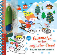 Vorderes Coverbild Ausmalen mit dem magischen Pinsel. Frohe Weihnachten