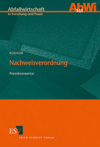 Vorderes Coverbild Nachweisverordnung