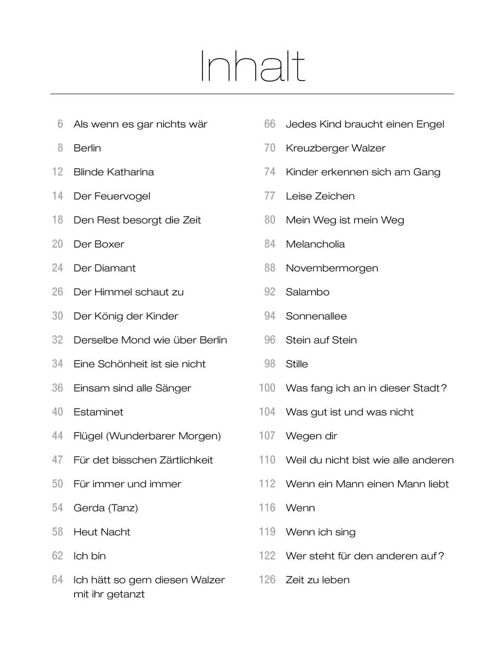 Beispielinhalt (Bild) Klaus Hoffmann - Best Of Songbook