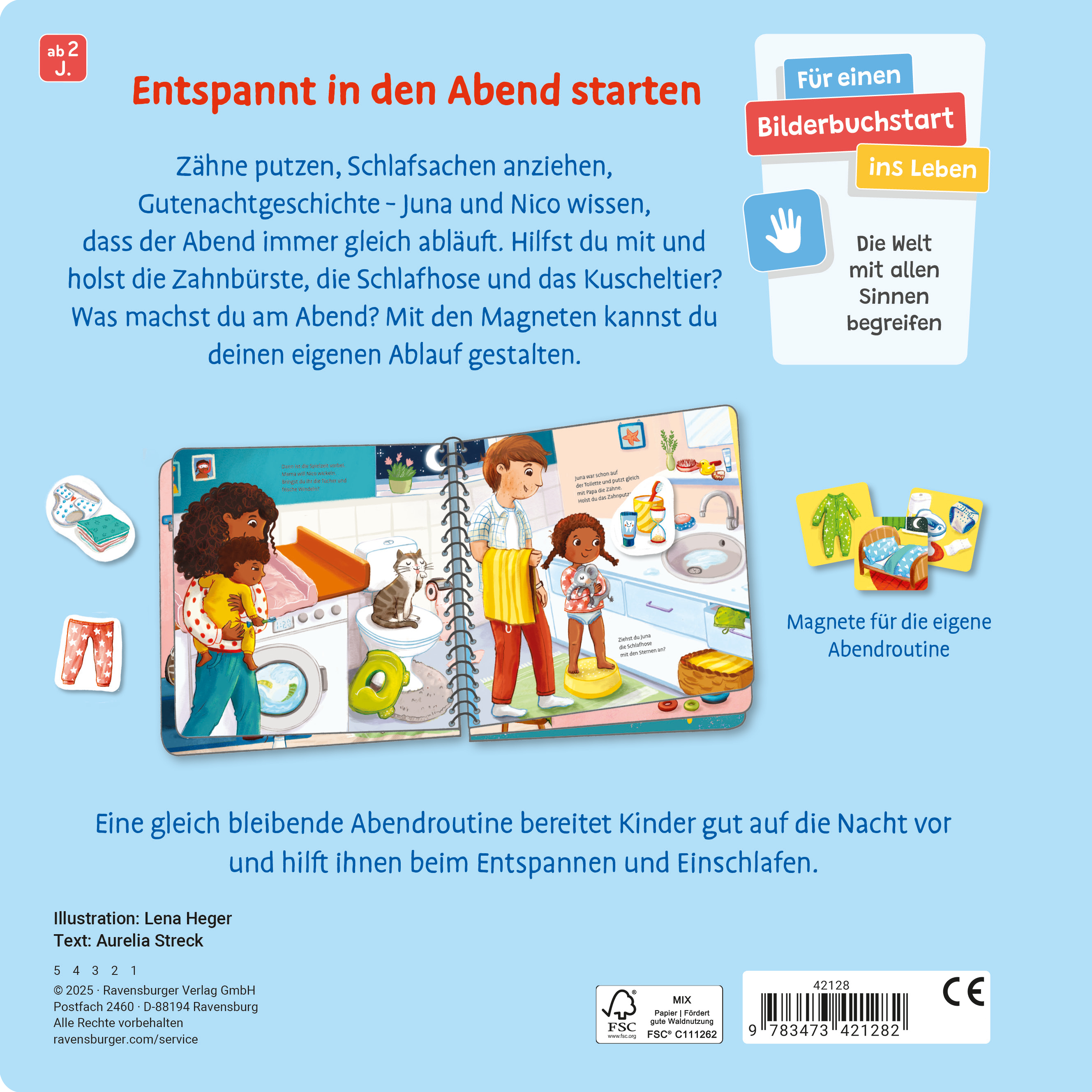Rückseitencover Mein großes Magnetbuch - Das machen wir am Abend