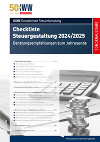 Vorderes Coverbild Checkliste Steuergestaltung 2024/2025