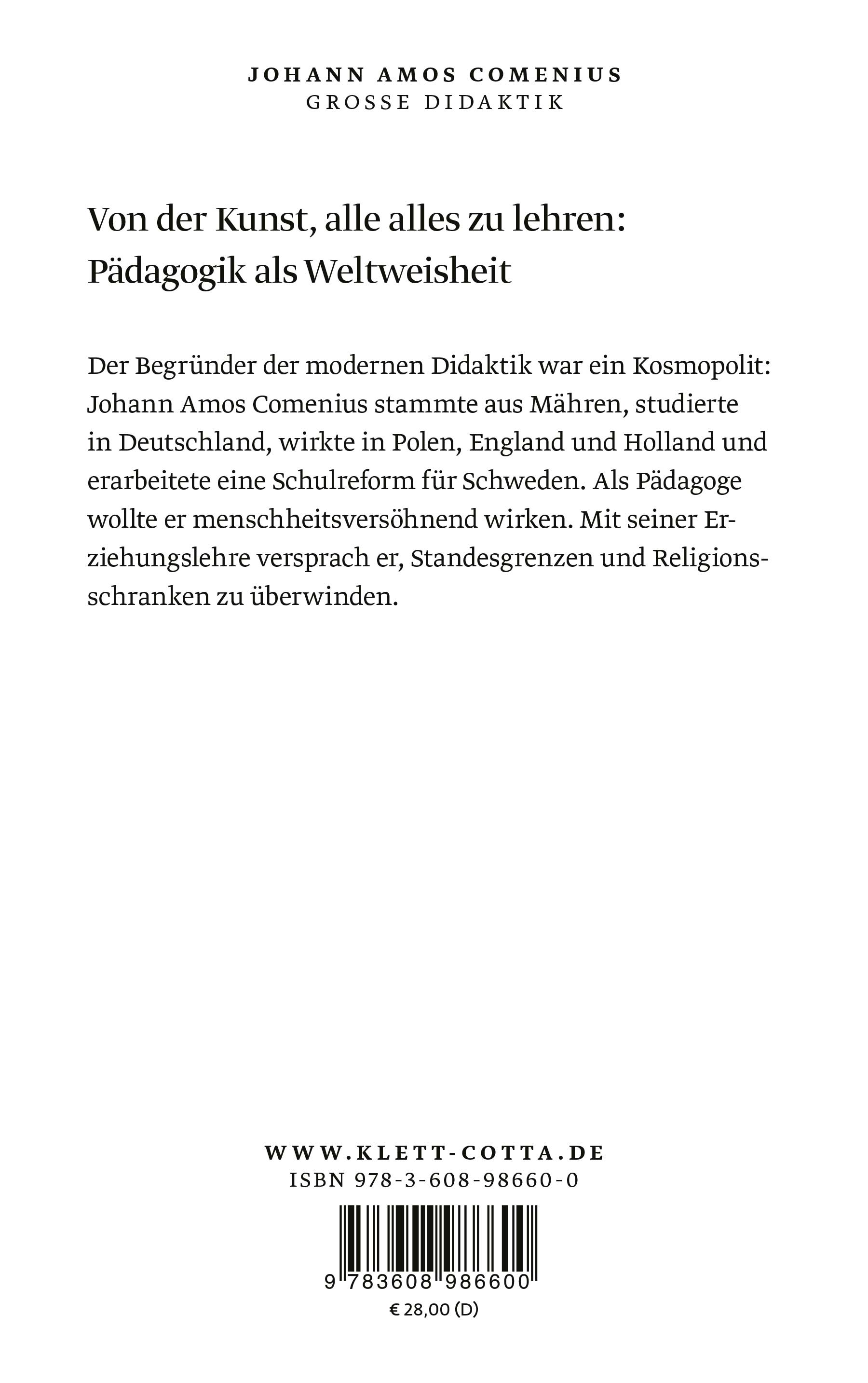 Rückseitencover Große Didaktik