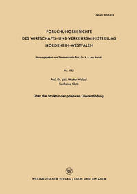Vorderes Coverbild Über die Struktur der positiven Gleitentladung