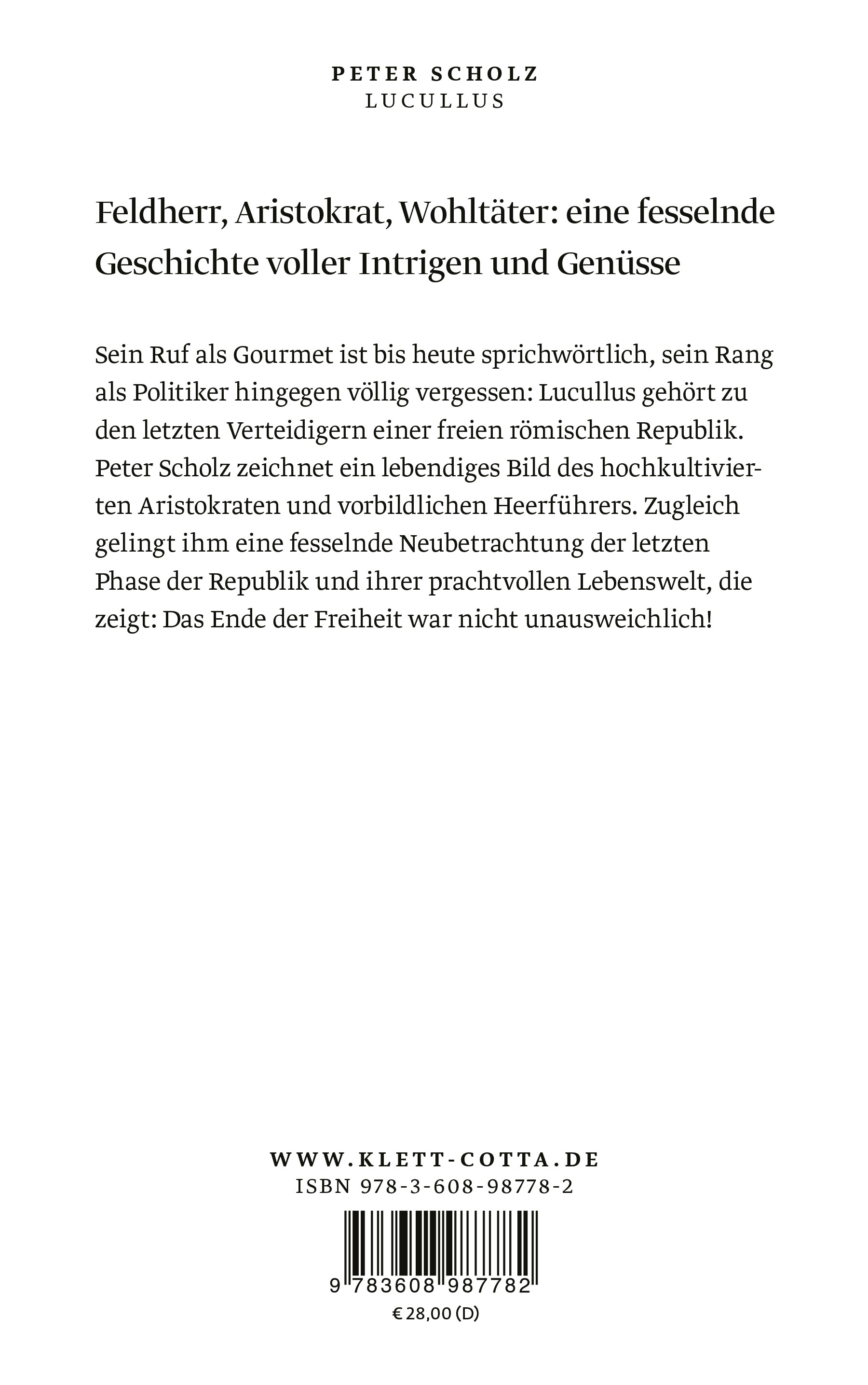 Rückseitencover Lucullus