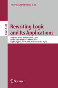 Vorderes Coverbild Rewriting Logic and Its Applications