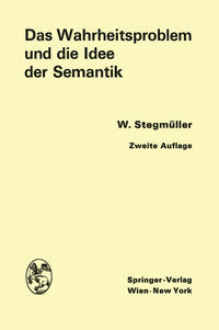 Vorderes Coverbild Das Wahrheitsproblem und die Idee der Semantik