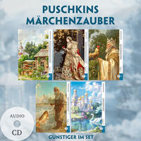 Vorderes Coverbild 5 Puschkins Märchenzauber (5 Bücher + Audio-CDs) - Frank-Lesemethode - Kommentierte zweisprachige Ausgabe Russisch-Deutsch