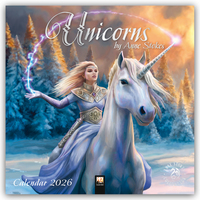 Vorderes Coverbild Unicorns by Anne Stokes – Einhörner von Anne Stokes 2026 – Original Flame Tree Publishing-Kalender [Kalender]