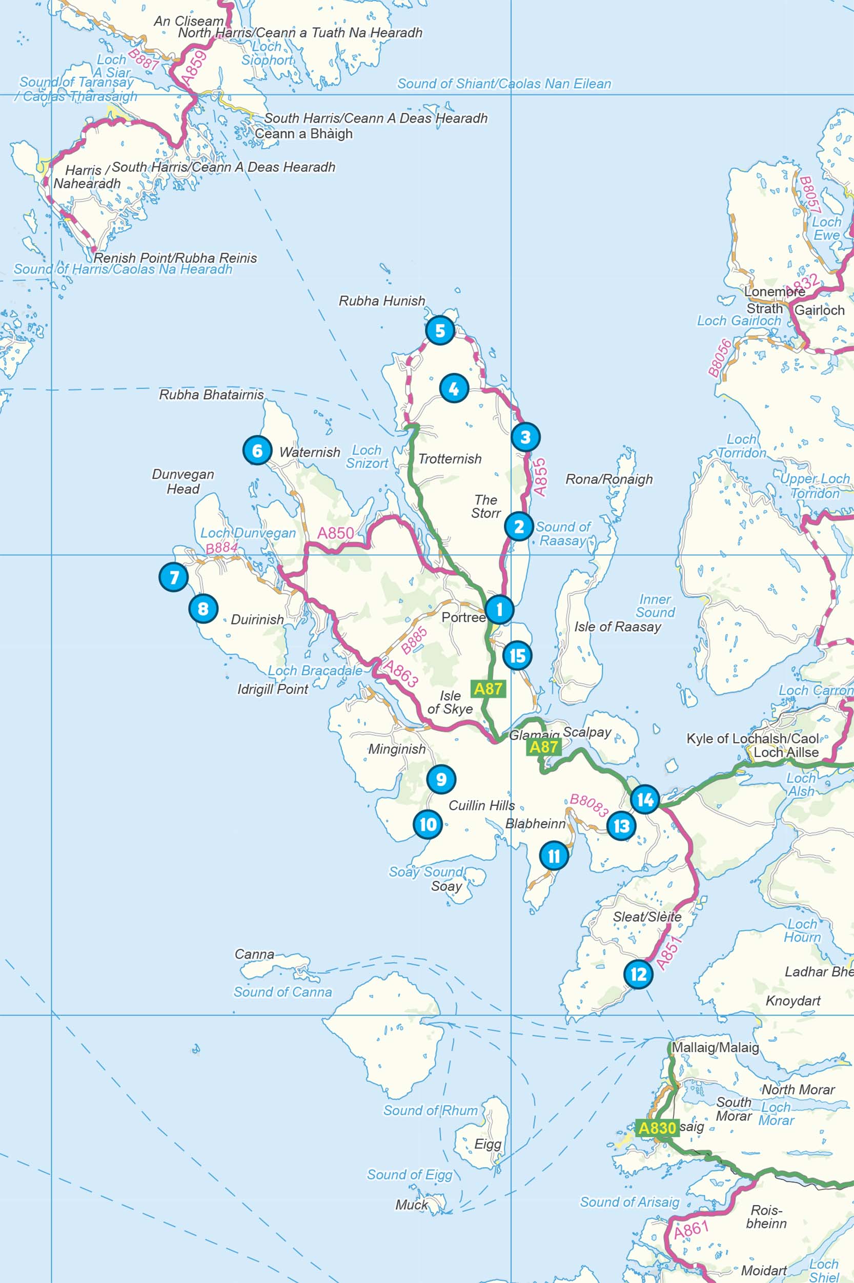 Beispielinhalt (Bild) 15 Short Walks on the Isle of Skye