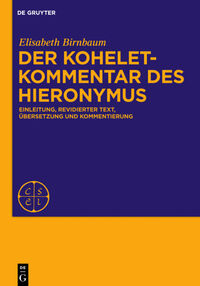 Vorderes Coverbild Der Koheletkommentar des Hieronymus