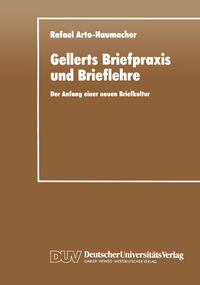 Vorderes Coverbild Gellerts Briefpraxis und Brieflehre
