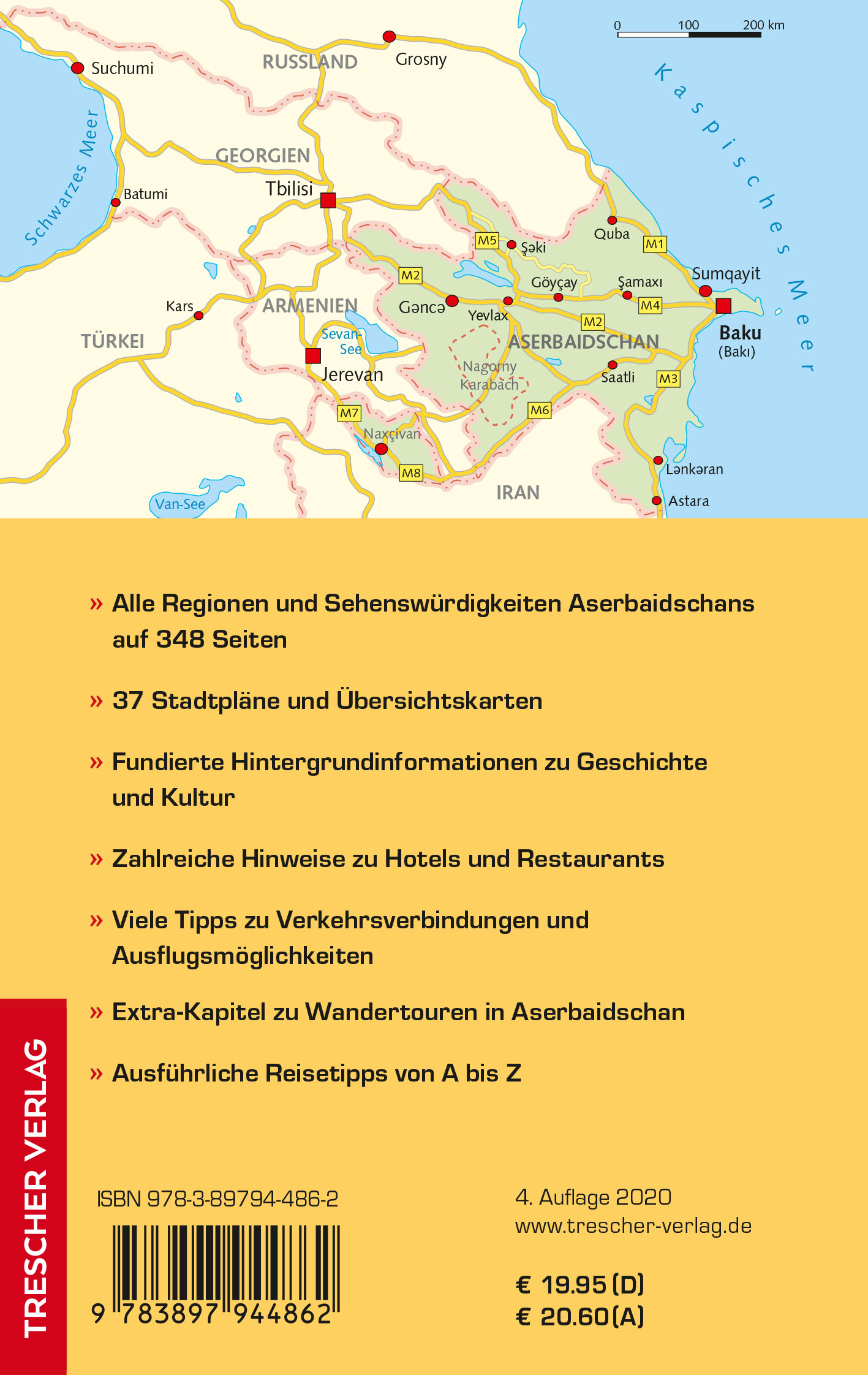 Rückseitencover TRESCHER Reiseführer Aserbaidschan