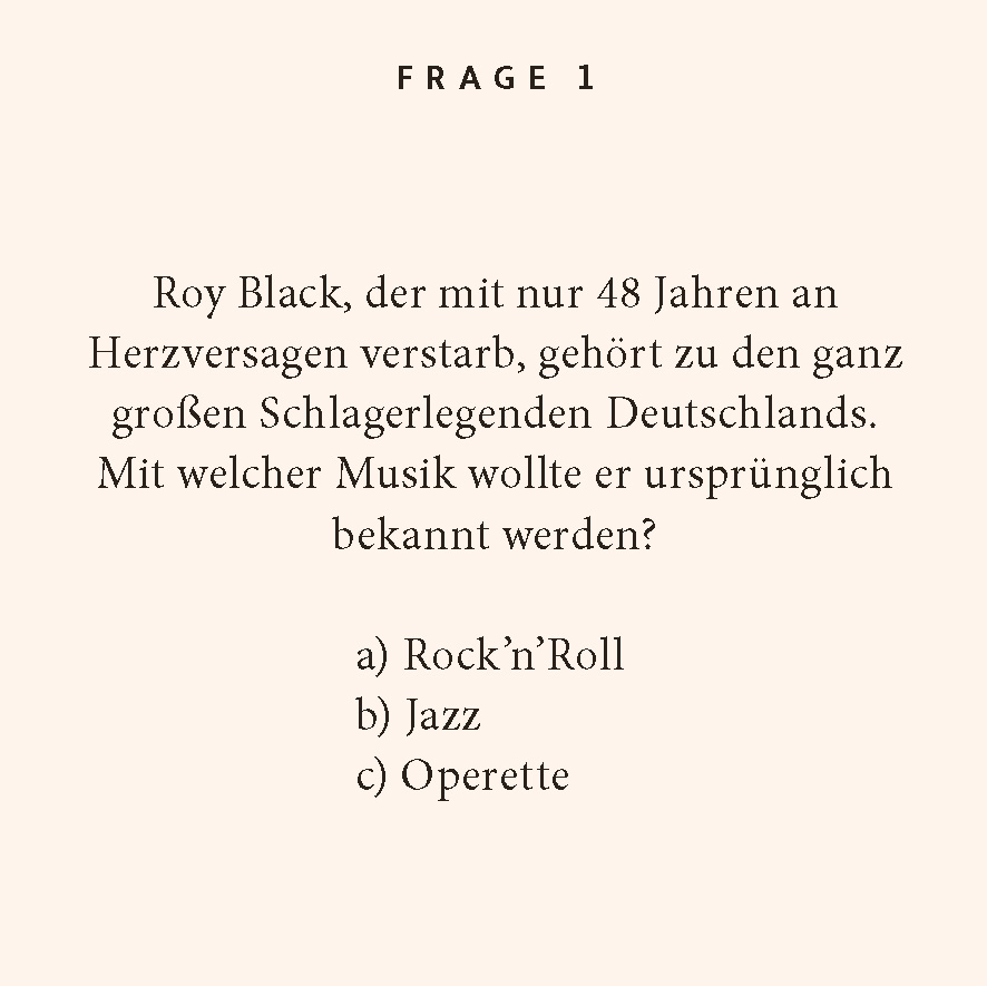 Beispielinhalt (Bild) Deutsche Schlager-Quiz
