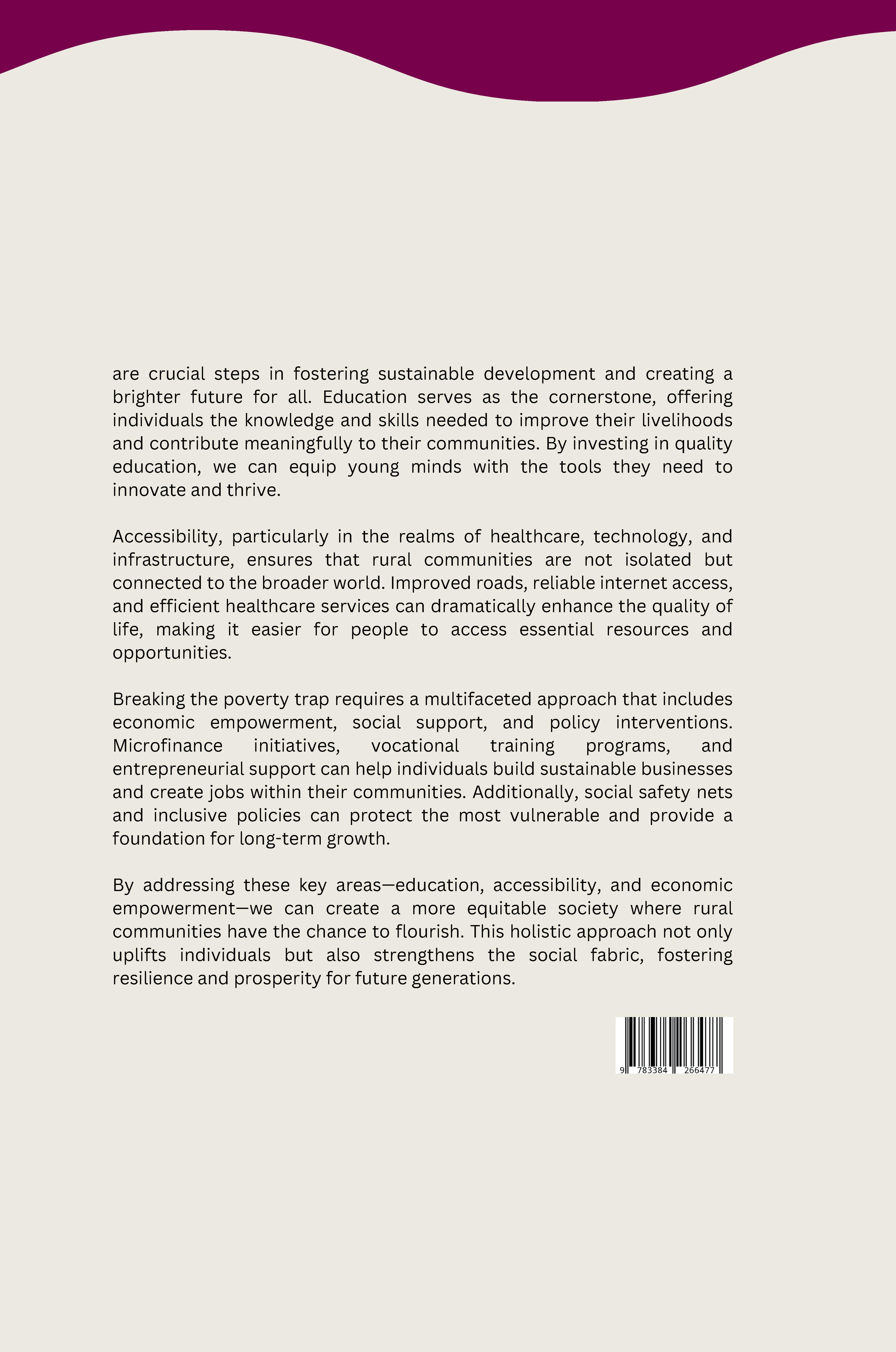 Rückseitencover Empowering Rural Communities: Education, Accessibility, and Breaking the Poverty Trap