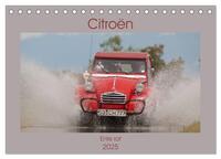 Vorderes Coverbild Citroën 2CV - Ente rot (Tischkalender 2025 DIN A5 quer), CALVENDO Monatskalender
