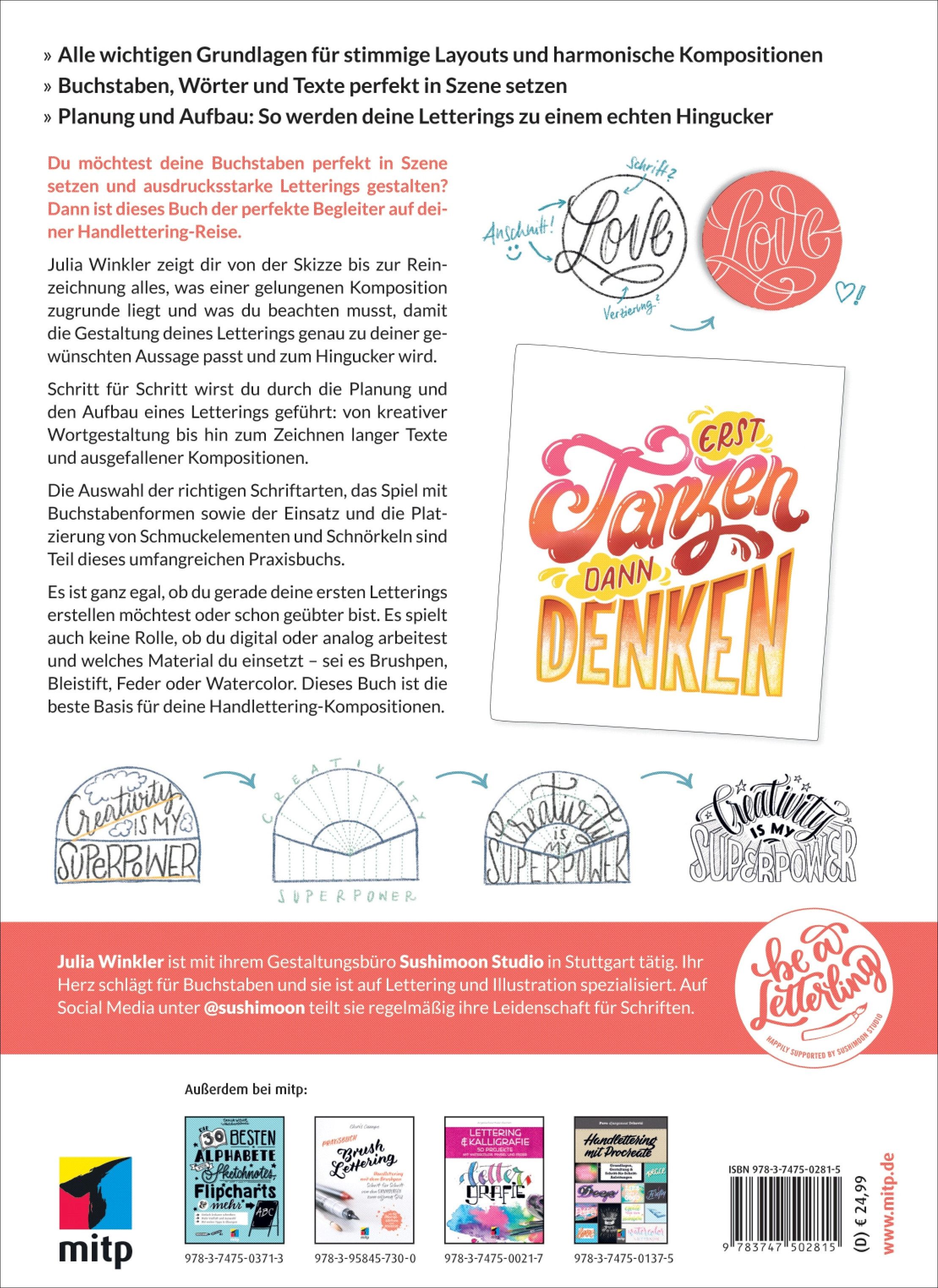 Rückseitencover Handlettering - Layout & Komposition