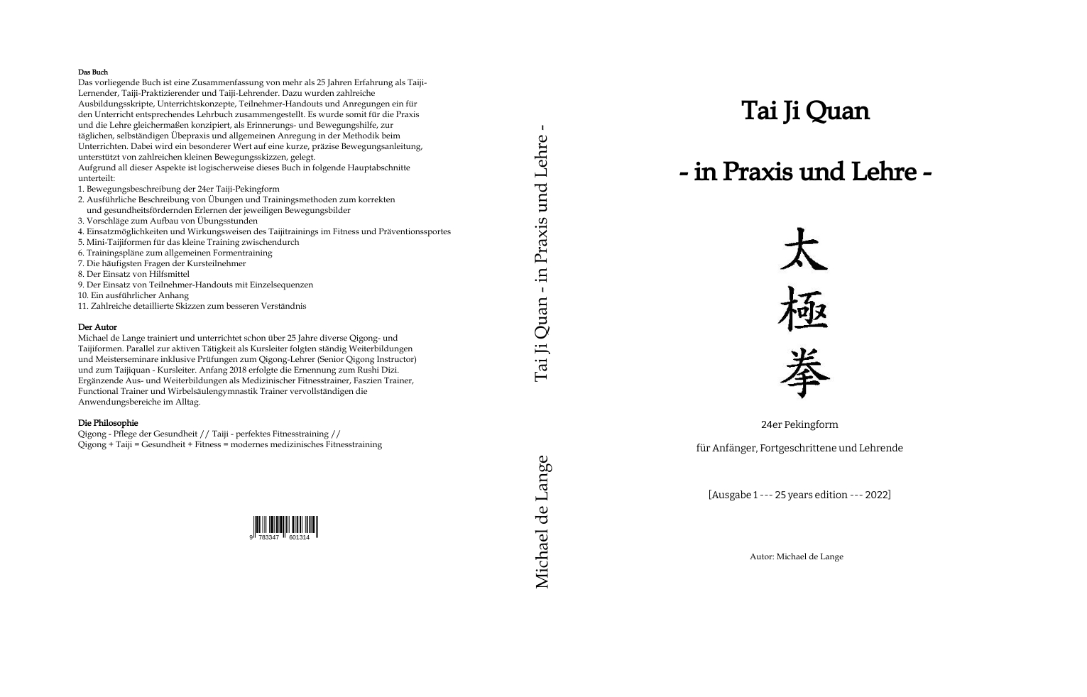 Gesamtes Coverbild Tai Ji Quan - in Praxis und Lehre -